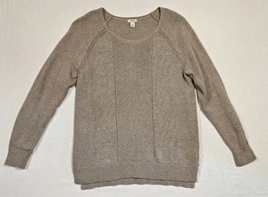 L.L. Bean Sweater Womens Med Scoop Neck Open Knit Detail Preppy Golf Academia - Picture 1 of 24