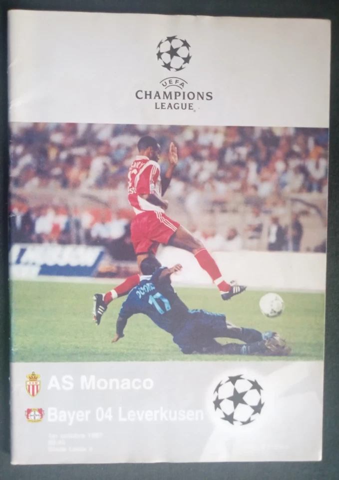 Orig. PRG  Champions League  1997/98  AS MONACO - BAYER 04 LEVERKUSEN  !!  TOP - Bild 1 von 1