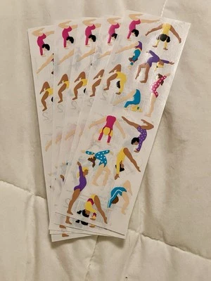 MRS. GROSSMAN’S 5 Mrs Grossmans Gymnastics Stickers Acrobatics Beam Parallel Bars Flip Dance