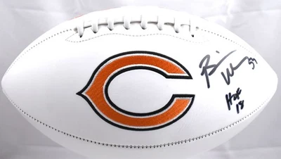 Brian Urlacher Autographed Bears Logo Football w/ HOF - Beckett W Hologram - Image 1 of 3