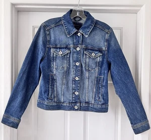 M&S COLLECTION .. Ladies Blue (Medium Indigo) Denim Jacket Size 12 - Picture 1 of 6