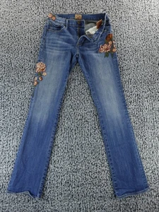 Jeans Kelly Driftwood Bordados Rosa Estampado Floral Talla 26 X 32 - Imagen 1 de 13