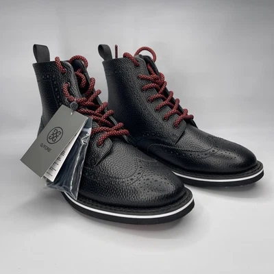 G/FORE Gallivanter Wingtip Boot Onyx Black Golf Shoes Boots Mens SIZE 7.5 NEW - Image 1 of 4