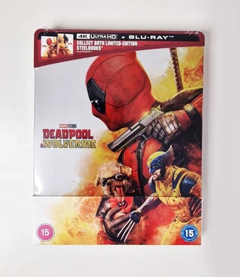 Deadpool and Wolverine 4K UHD Blu Ray Steelbook  UK Edition Deadpool version - Image 1 of 2