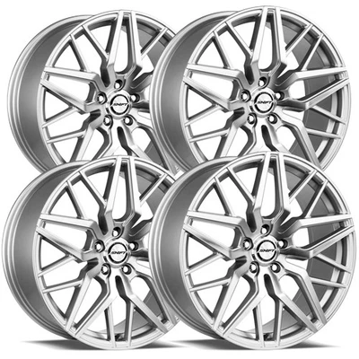 (Set of 4) Shift H33 Spring 18x8 5x4.5" +35mm Silver Wheels Rims 18" Inch Foto 1 de 4