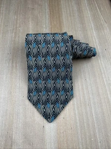 Vintage Giorgio Armani "Cravatte" Tie Geometric Luxury Made In Italy 100% SILK - Picture 1 of 5