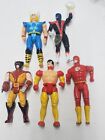Vintage 1990s Toybiz Figure Lot Flash Ironman Wolverine Thor Nightcrawler