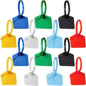 120 Pcs Nylon Cable Tie Zip Label Tag Multi-color Labels Small Ties for Tags - Photo 1/12