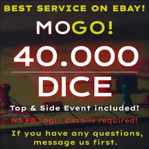 Dice Boost Mo Go - 40.000 (40K) Dice Rolls Würfel Sticker - BEST SERVICE! - Bild 1 von 1