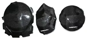 HONDA CBR1100XX X11 3x COUVERCLE D'EMBRAYAGE CARBONE COUVERCLE MOTEUR KIT CARBONE - Photo 1 sur 2