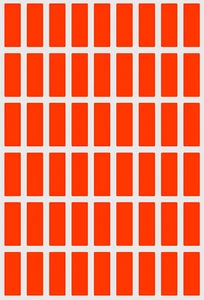Etiqueta rectangular roja neón en varios tamaños (1"" x 3/8"" - 4"" x 2") 15 hojas - Imagen 1 de 19