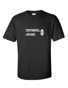 T-Shirt Continental Airlines weiß Vintage Logo US Aviation schwarz Baumwolle - Bild 1 von 3