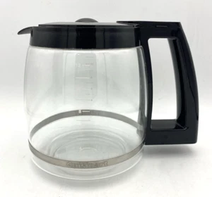 Jarra de vidrio Cuisinart cafetera de 12 tazas negra olla de repuesto - Imagen 1 de 5