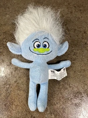 Trolls Guy Diamond Hug 'N 毛绒娃娃 12' 长毛绒蓝色梦工厂 Stuffie — 第 1/4 张图片