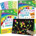 2 Pack Rainbow Scratch Art Set Drawing Craft Black Magic Art Supplies Kit