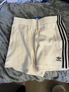 Adidas Adicolor Classics Waffle Shorts Mens 2XL Tennis Wonder White Black HA9310 - Picture 1 of 13