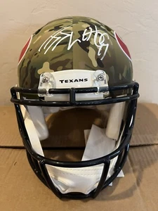 JJ Watt Signed Texans Painted Camo Authentic Helmet JSA/Watt - Picture 1 of 6