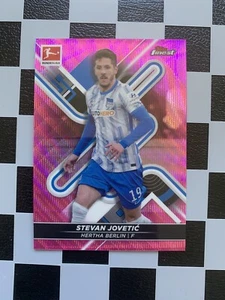 2021-22 Topps Finest Bundesliga Stevan Jovetic Pink /300 Hertha BSC d - Bild 1 von 2