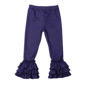 Denim Triple Ruffle Legging - Picture 1 of 2