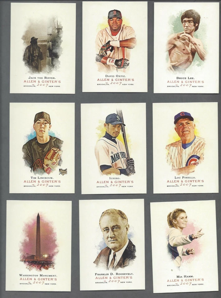 2007 TOPPS ALLEN & GINTER #'s 1-249  (ROOKIE RC's, STARS, HOF, CELEB) - U PICK!! - Image 1 of 1