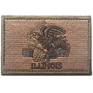 USA Illinois FLAG IL STATE FLAG U.S. ARMY EMBROIDERED TACTICAL PATCH -03 - Picture 1 of 1