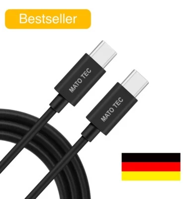 USB C auf USB C Ladekabel 1m Kabel Schnellladekabel 60 Watt Samsung Xiaomi uvm. - Bild 1 von 4