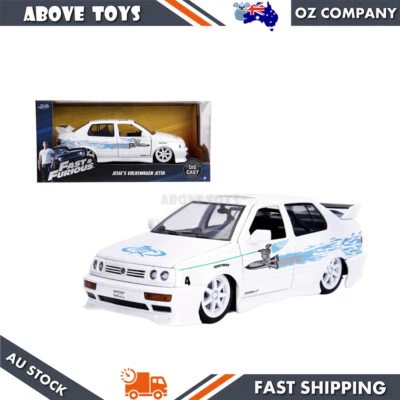 Jada 1:24 Scale Fast & Furious 1995 Jesse's Volkswagon Jetta White Diecast Car - Image 1 of 4