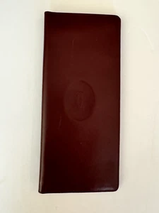 Cartier Geldbörse | Burgund Bordeaux Leder Lange Doppelfaltung | Vintage - Bild 1 von 9