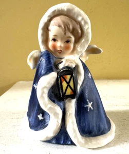 Hummel Goebel Blue Angel with Lantern Figurine W Germany Incised 1958 Rob 412 - Picture 1 of 6