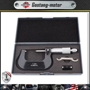 1-2" Precision Outside Micrometer, .0001" Carbide Tipped With Box - Picture 1 of 7