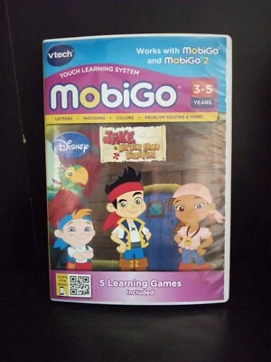 Disney Jake Neverland Pirates Vtech Mobigo Learning System Game Disney ~ Shelf3 - Image 1 of 4