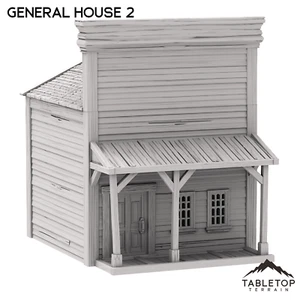 Western General House 2 - Old Wild Western Rush - Wild West Terrain Wargaming - Imagen 1 de 8