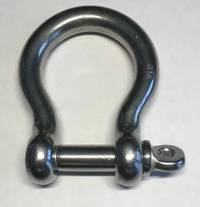 Edelstahl 316 geschmiedeter Bogenschäkel 1/2" 12 mm Marinequalität - Bild 1 von 5
