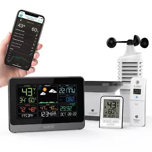 328-10618 La Crosse Technology WiFi AccuWeather Color Wind & Weather Station - Picture 1 of 20