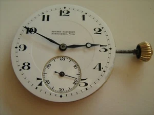 High grade Eduard Schubert Konigsberg I/PR antique watch movement 42,8mm,18j - Zdjęcie 1 z 12