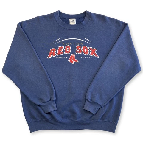Boston Red Sox Crewneck Sweatshirt XL Vintage 2004 Navy Blue Sweater Lee Sport Cover
