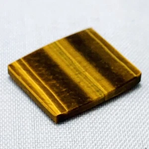 Piastra occhio di tigre a righe marrone canna vera 3,5 ct 15 x 11 mm - Foto 1 di 1