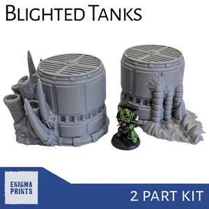 Blighted Hazard Tanks - 3d Printed Plague Terrain for Tabletop Wargaming - Picture 1 of 7