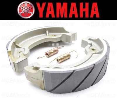 Set of (2) Yamaha Water Grooved REAR Brake Shoes and Springs #3KG-W253E-00-00 - Image 1 of 4