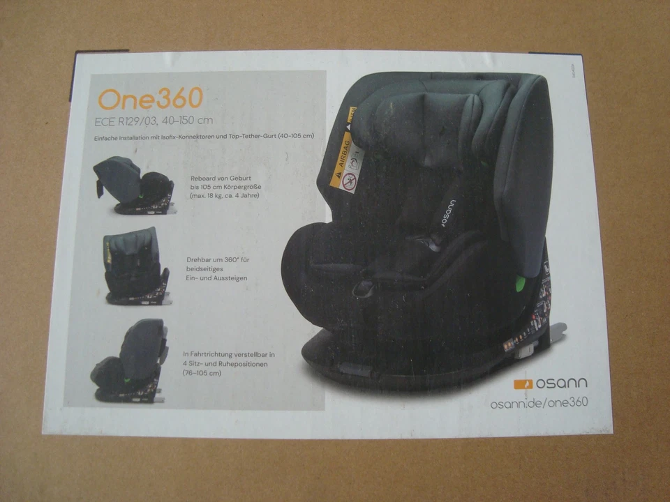 Osann One360 Kindersitz Schwarz mit Isofix Neu und OVP - Bild 1 von 4