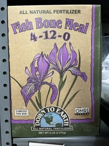 Down to Earth Organic Fish Bone Meal Fertilizer Mix 4-12-0, 5 lb - Picture 1 of 2