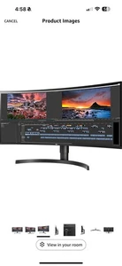LN - LG 34WN80C-B 34 inch 21:9 Curved UltraWide WQHD IPS Monitor with USB Type-C - Picture 1 of 5