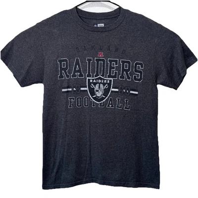 NFL Oakland Raiders T-Shirt Men's M Gray Football Graphic Short Sleeve - Image 1 of 4