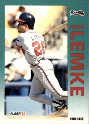1992 Fleer #362 Mark Lemke [GOATCARDS] - Image 1 of 2