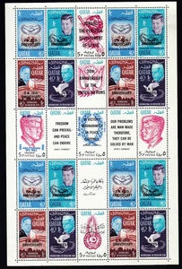 QATAR MICHEL 118-26 FULL PANE VFNH SCOTT 101-101H KENNEDY UN - Picture 1 of 1