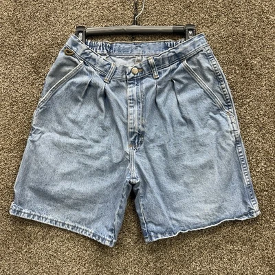 Pantalones Cortos de Jean Wrangler Resistente De Colección Talla 32 Hechos en EE. UU. Cintura Elástica Foto 1 de 4