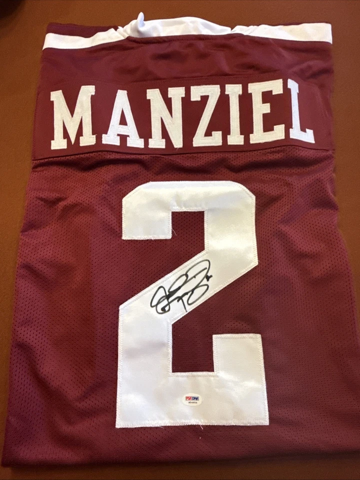 Johnny Manziel Texas A&M Autographed Signed Custom Jersey with PSA Certificate - Image 1 of 1