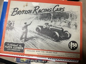 Vintage 1948 British Racing Cars 16 Page Graphic Catalog - Picture 1 of 1