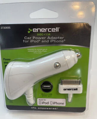Enercell  2730695 Car Power with USB port Adapter for iPod / iPhone 5VDC 1.5A  - Image 1 of 4