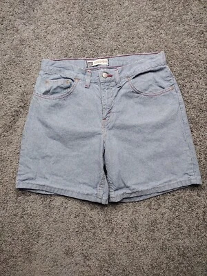 Vintage Faded Glory Womens Size 8 Railroad Striped Mom Jean Denim Shorts Y2K USA - Image 1 of 4